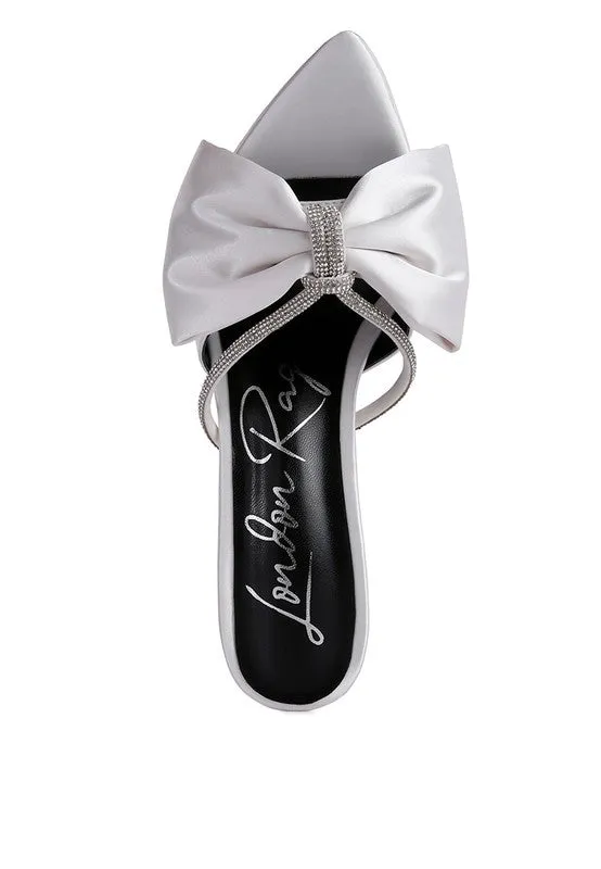 HIGH TEA JEWEL STRAP SATIN HIGH HEELS