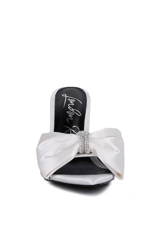 HIGH TEA JEWEL STRAP SATIN HIGH HEELS