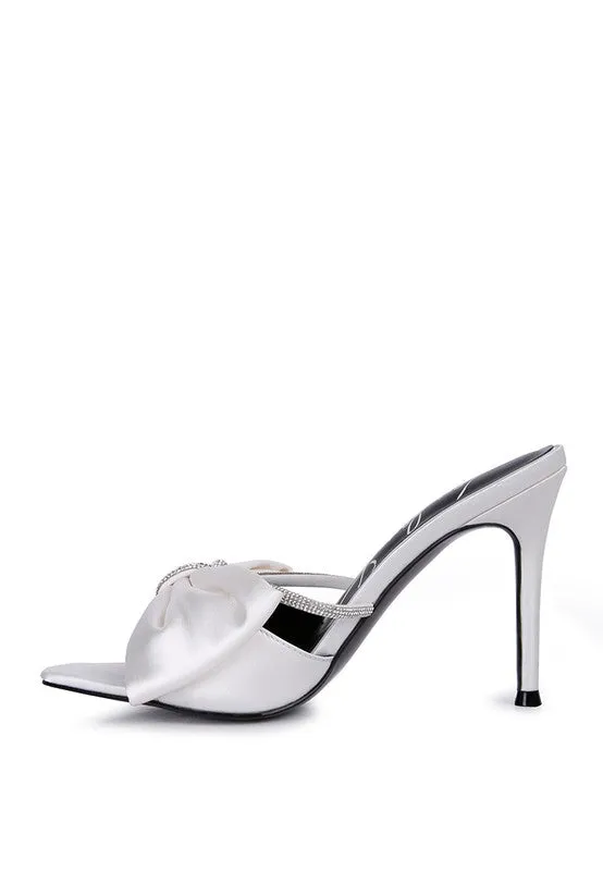 HIGH TEA JEWEL STRAP SATIN HIGH HEELS