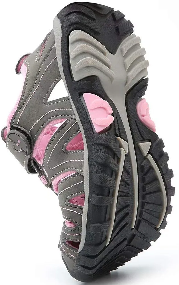 HOBIBEAR Boys Girls Sport Water Sandals Closed-Toe Outdoor(Toddler/Little Kid/Big Kid)