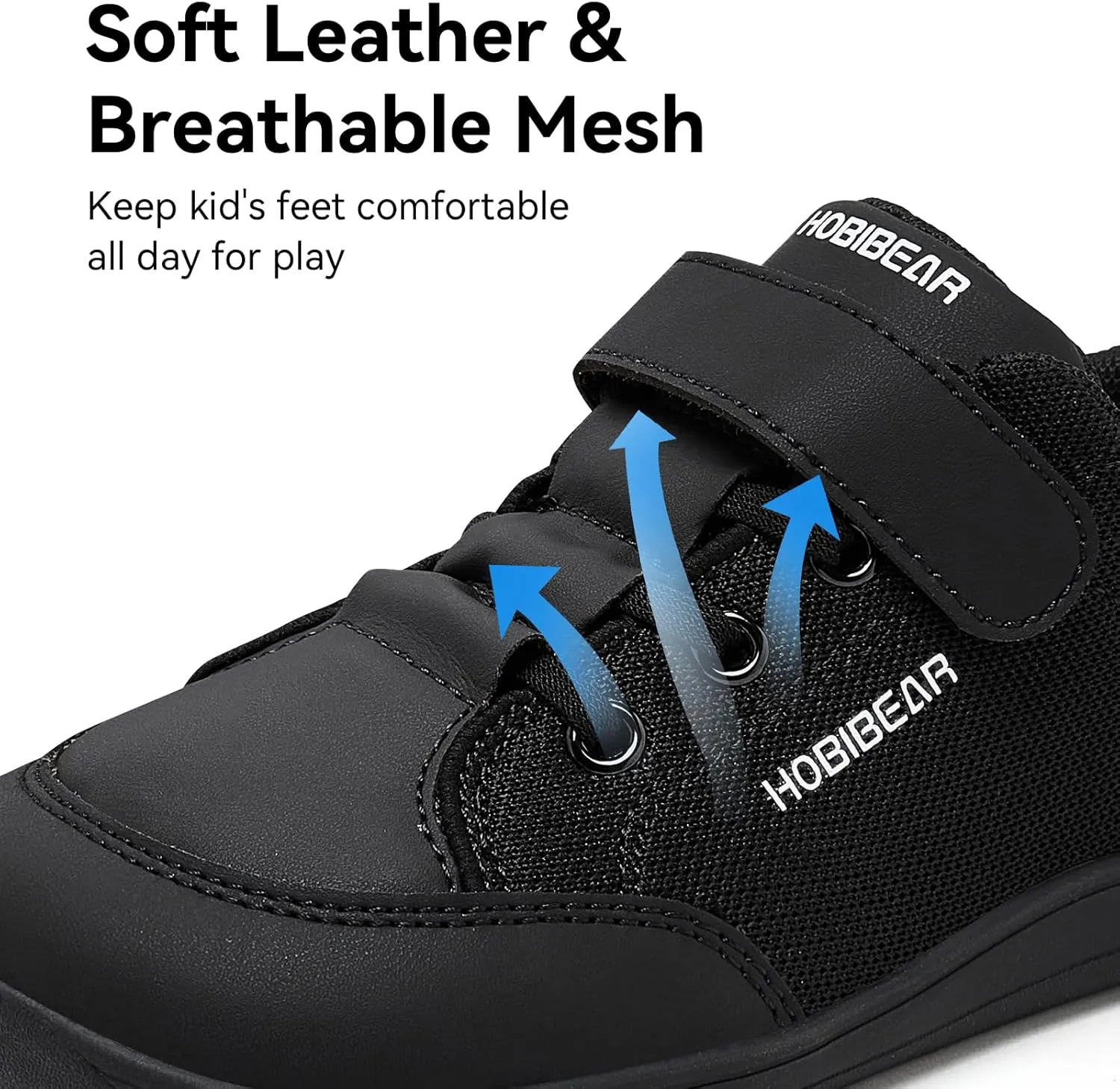 HOBIBEAR Kids Barefoot Shoes Wide Toe Box Zero Drop for Toddler Little Big Kid Boys Girls Walking Sneaker