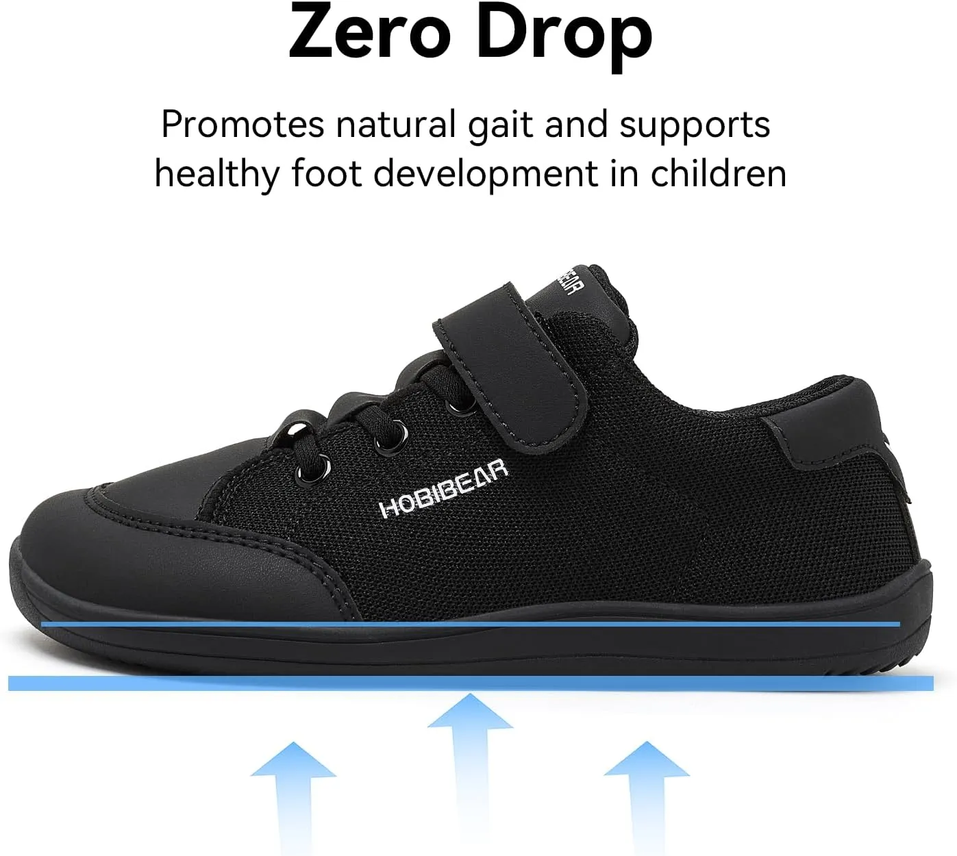 HOBIBEAR Kids Barefoot Shoes Wide Toe Box Zero Drop for Toddler Little Big Kid Boys Girls Walking Sneaker