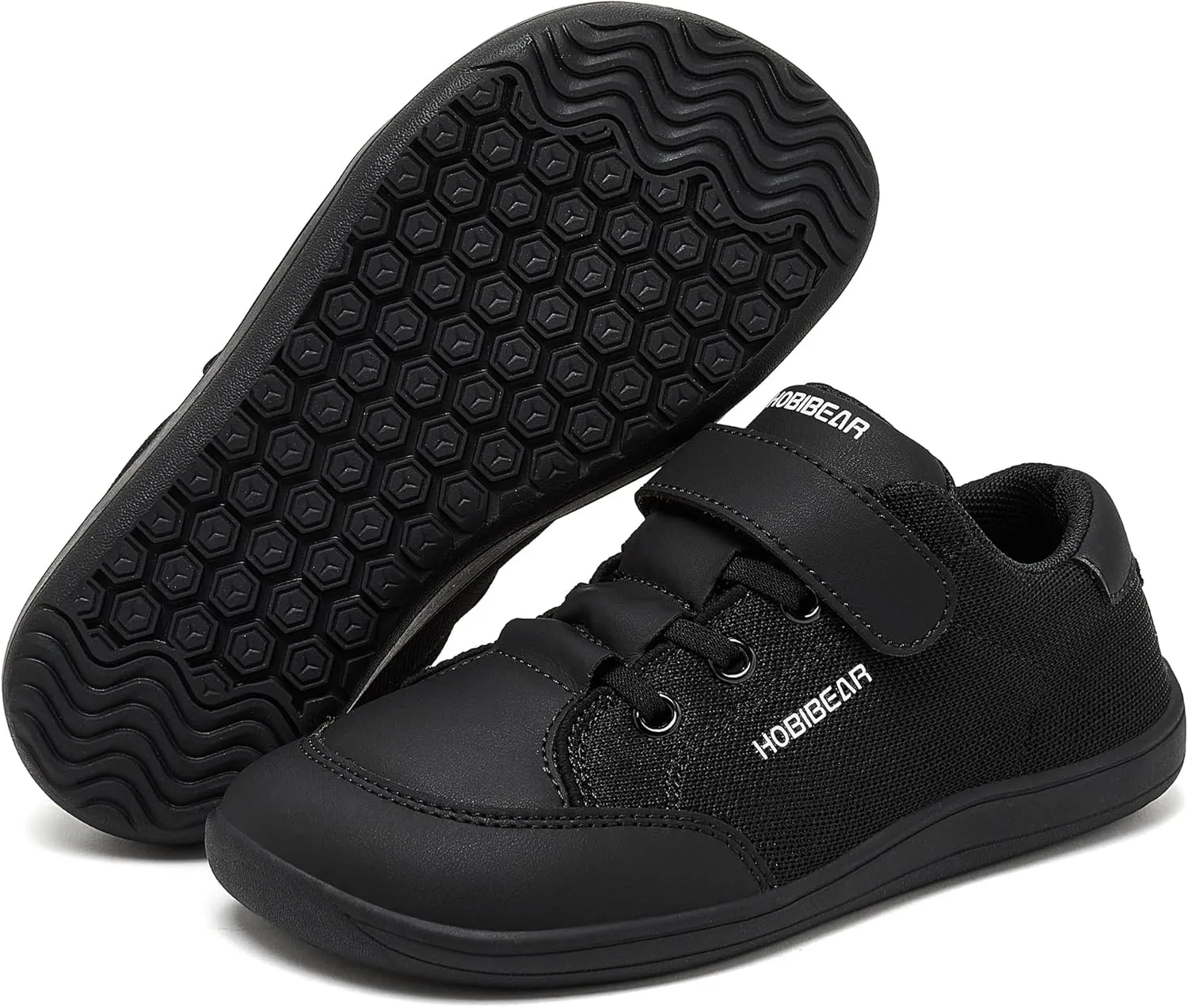 HOBIBEAR Kids Barefoot Shoes Wide Toe Box Zero Drop for Toddler Little Big Kid Boys Girls Walking Sneaker