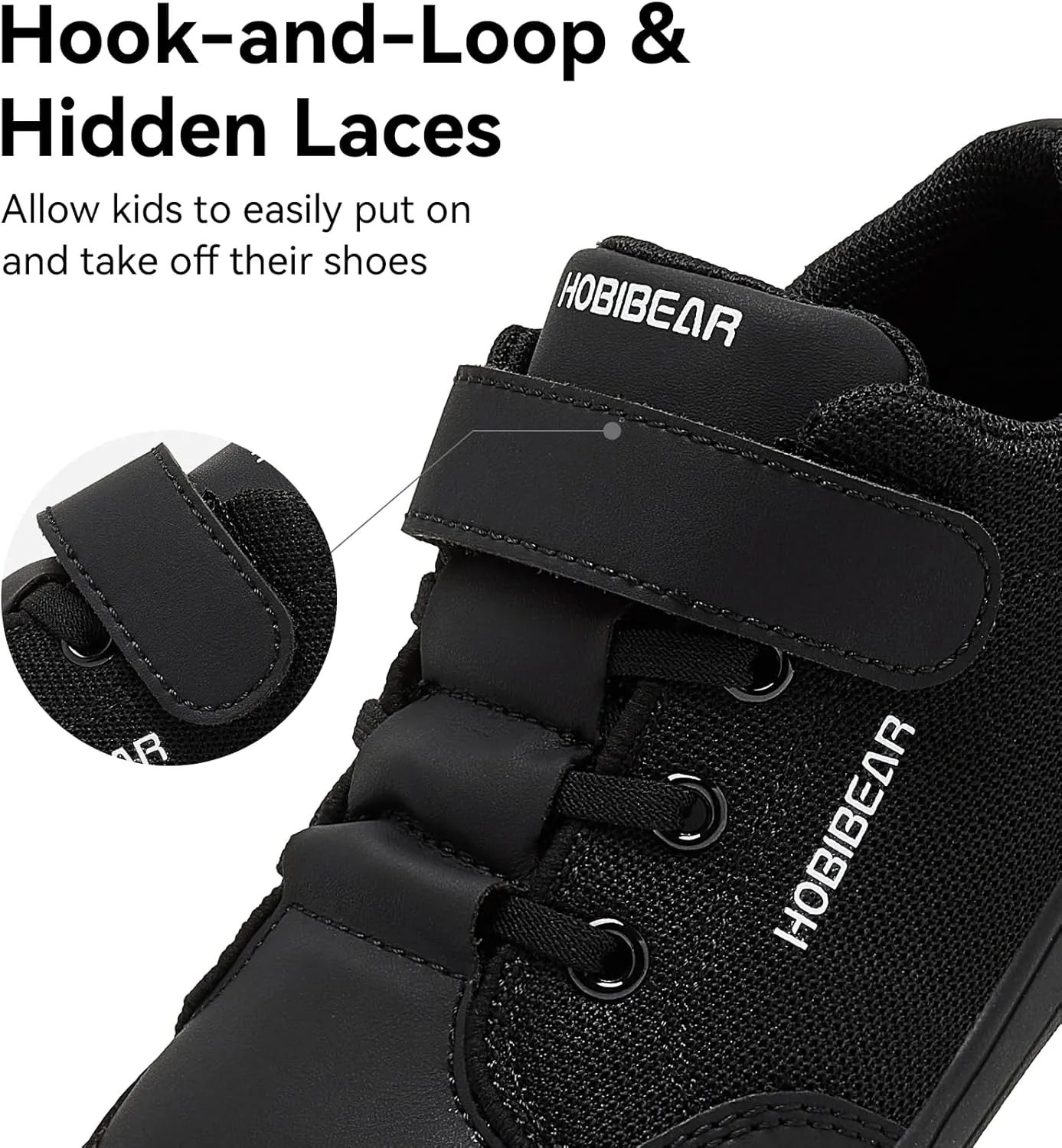 HOBIBEAR Kids Barefoot Shoes Wide Toe Box Zero Drop for Toddler Little Big Kid Boys Girls Walking Sneaker