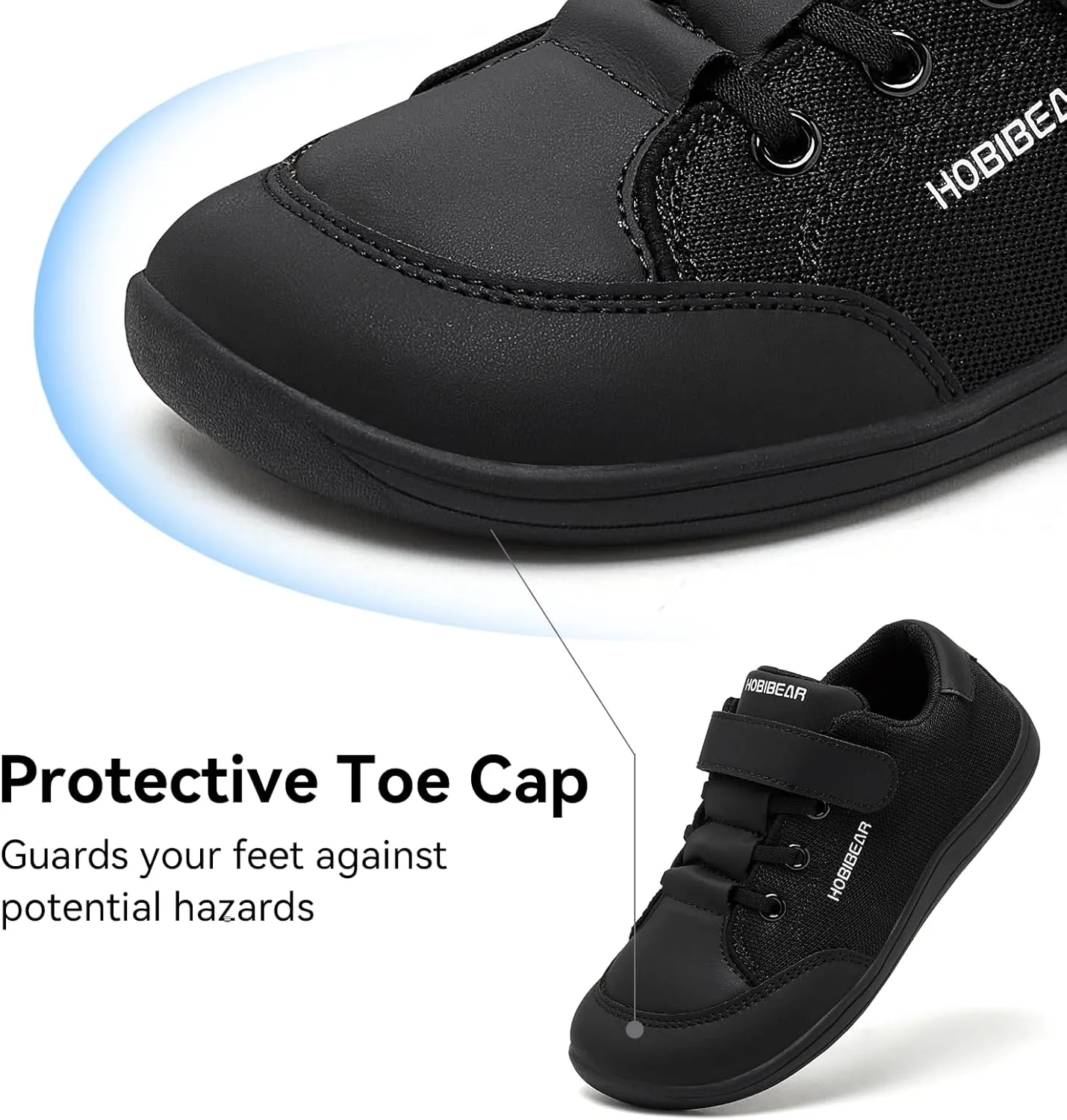 HOBIBEAR Kids Barefoot Shoes Wide Toe Box Zero Drop for Toddler Little Big Kid Boys Girls Walking Sneaker