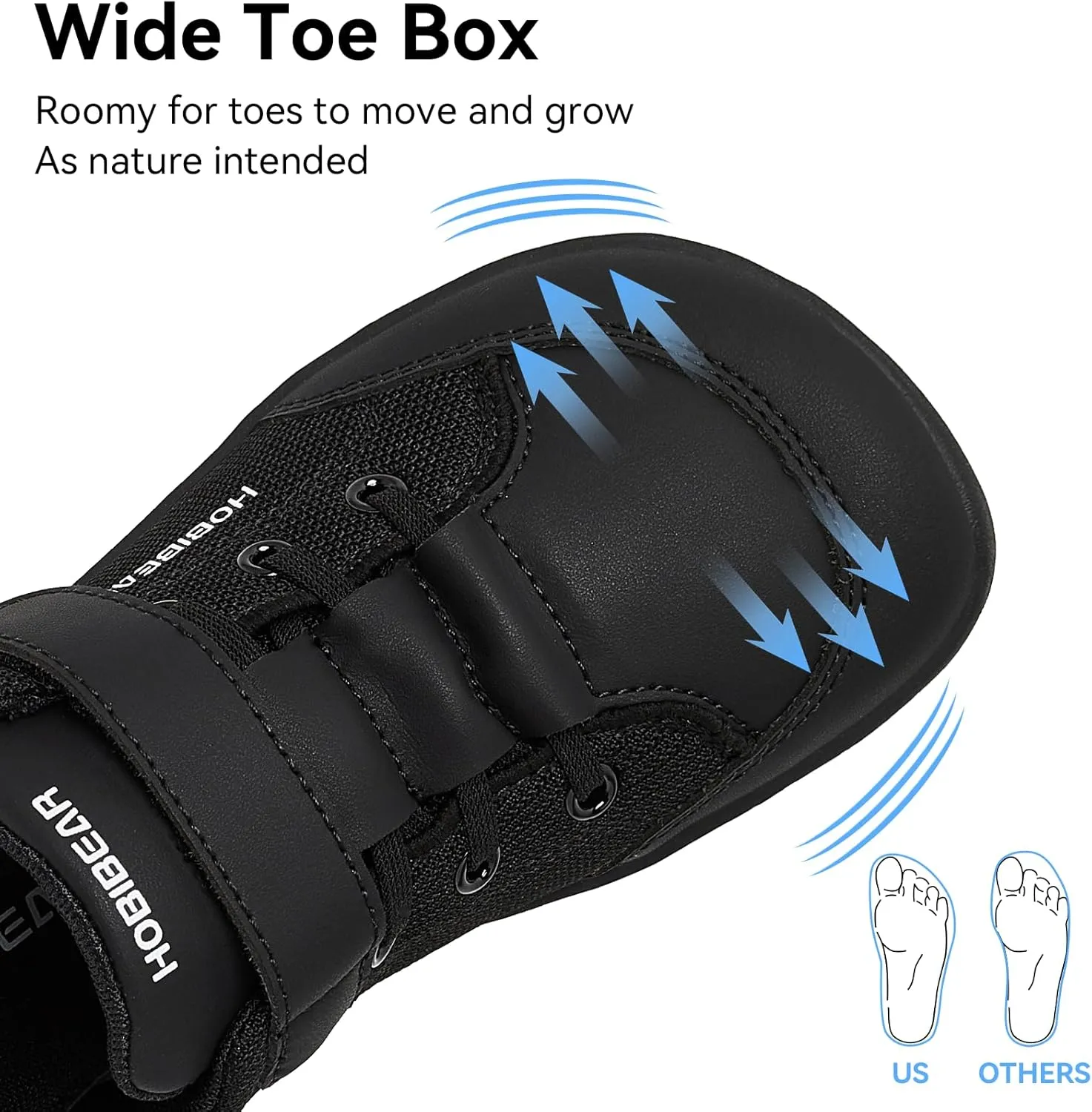 HOBIBEAR Kids Barefoot Shoes Wide Toe Box Zero Drop for Toddler Little Big Kid Boys Girls Walking Sneaker