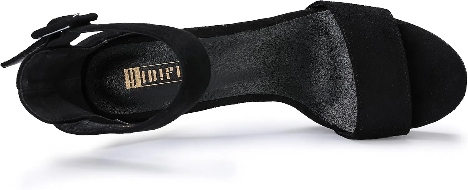 IDIFU Women's Ankle-Strap Heeled Sandal