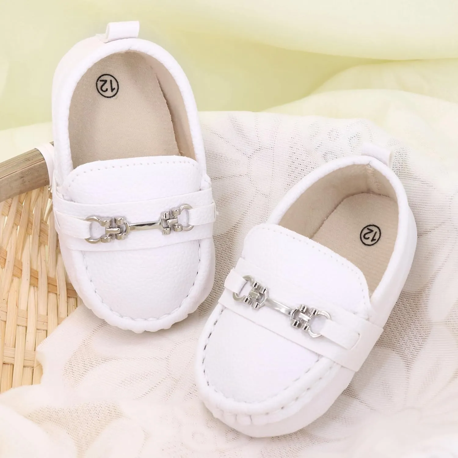 Infant Baby Boys Loafers Soft Sole PU Leather Toddler Moccasins Girls First Walking Crib Dress Shoes