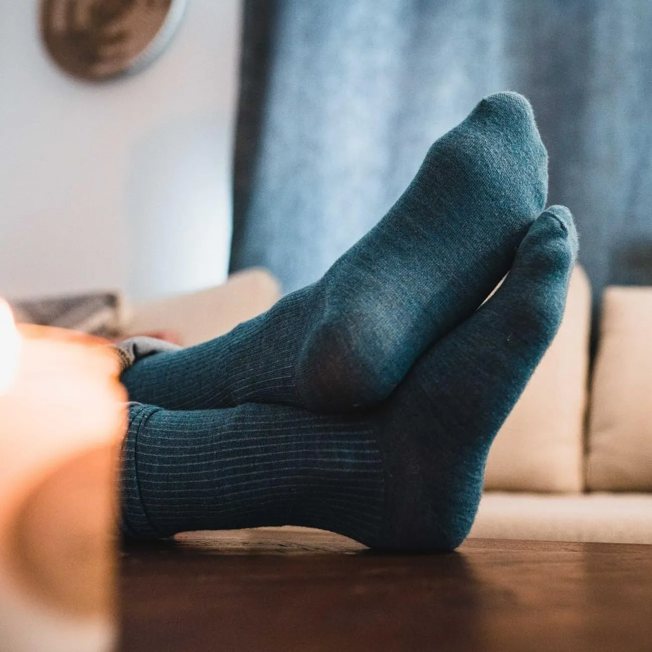 J.B. Field's Men's Cashmere Ribbed Dress Socks (1 Pair)