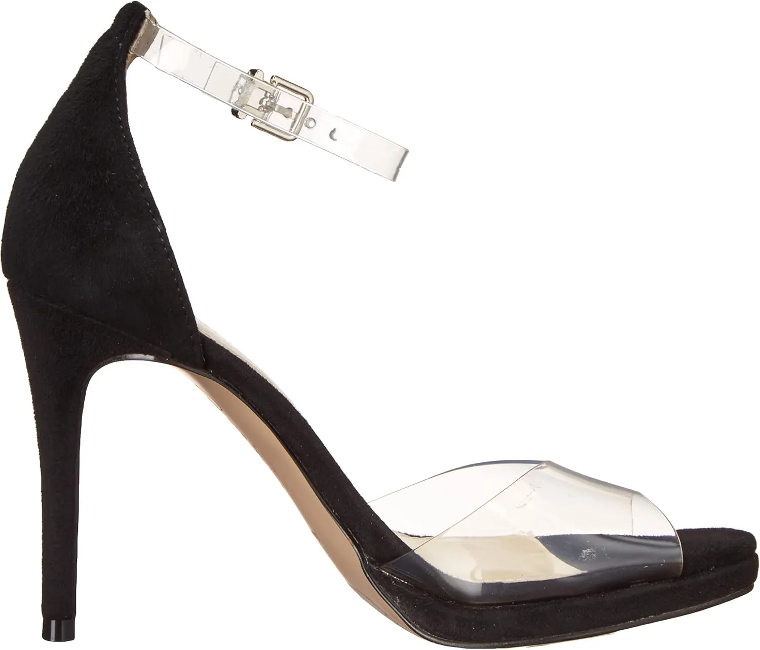 Jessica Simpson Women's Daisile Faux Leather Ankle Strap Stiletto Heeled Sandal