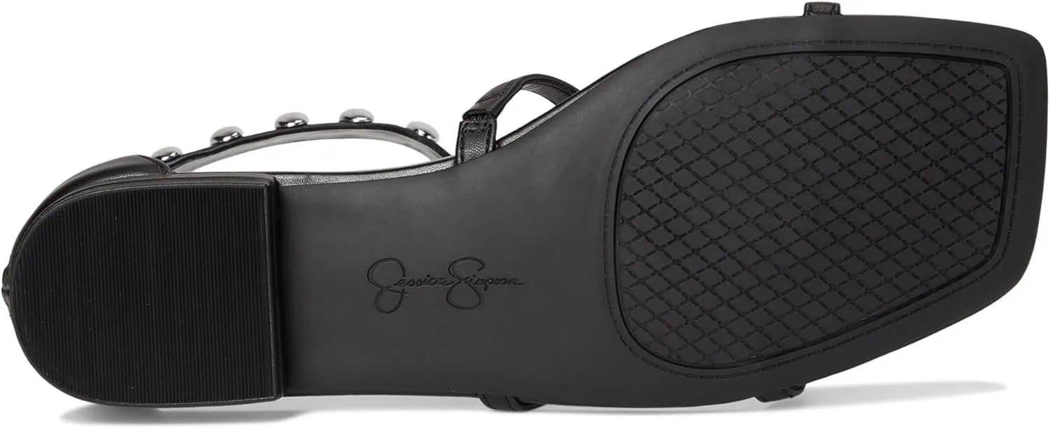 Jessica Simpson Women's Elusta Studded T-Strap Sandals Flat