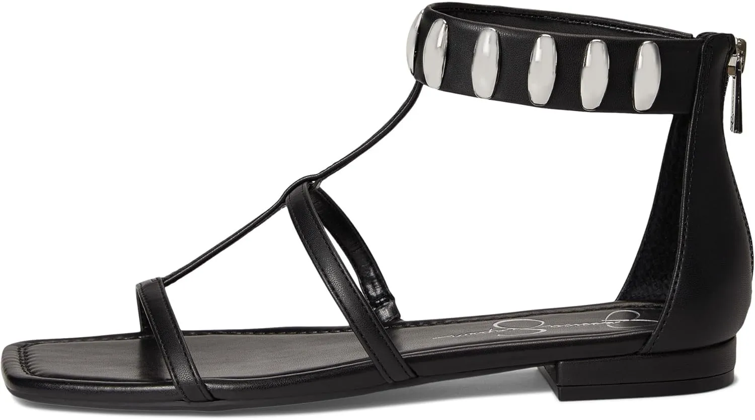 Jessica Simpson Women's Elusta Studded T-Strap Sandals Flat