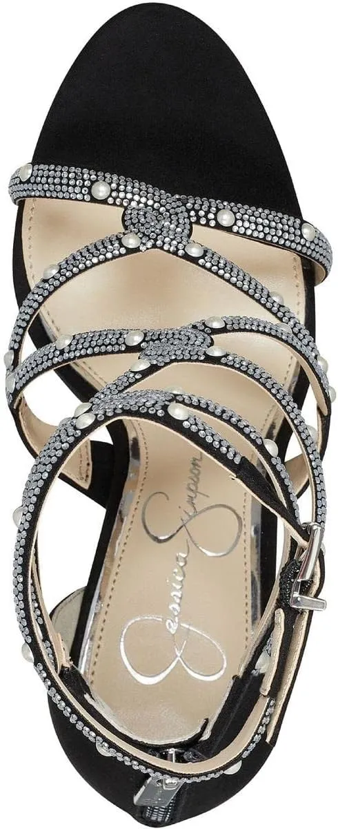 Jessica Simpson Women's Janya Ankle Strap High Heel Sandal Heeled