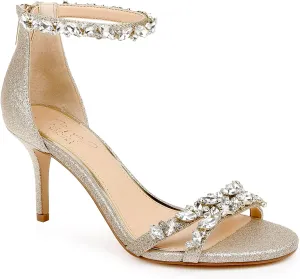 Jewel Badgley Mischka Caroline Embellished Strap Evening Shoe