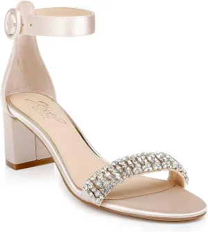 Jewel Badgley Mischka James Ankle Strap Block Heel