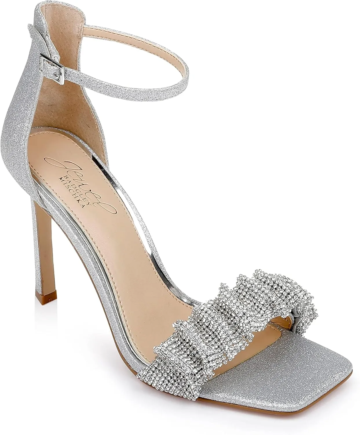 Jewel Badgley Mischka Ridley Bejeweled Strap Stiletto Heel