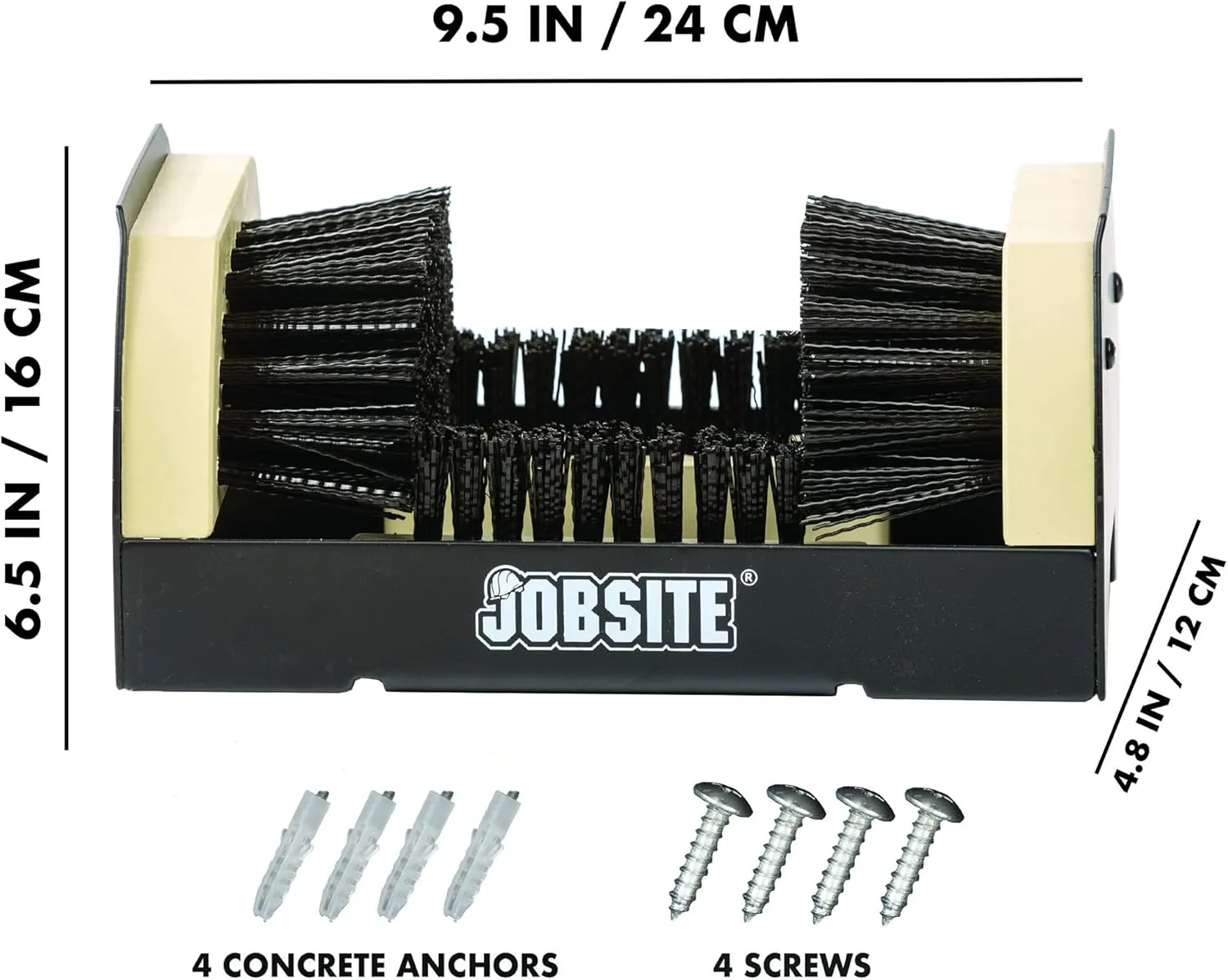 JobSite The Original Boot Scrubber - All Weather Industrial Shoe Cleaner & Scraper Brush - 2 Pack
