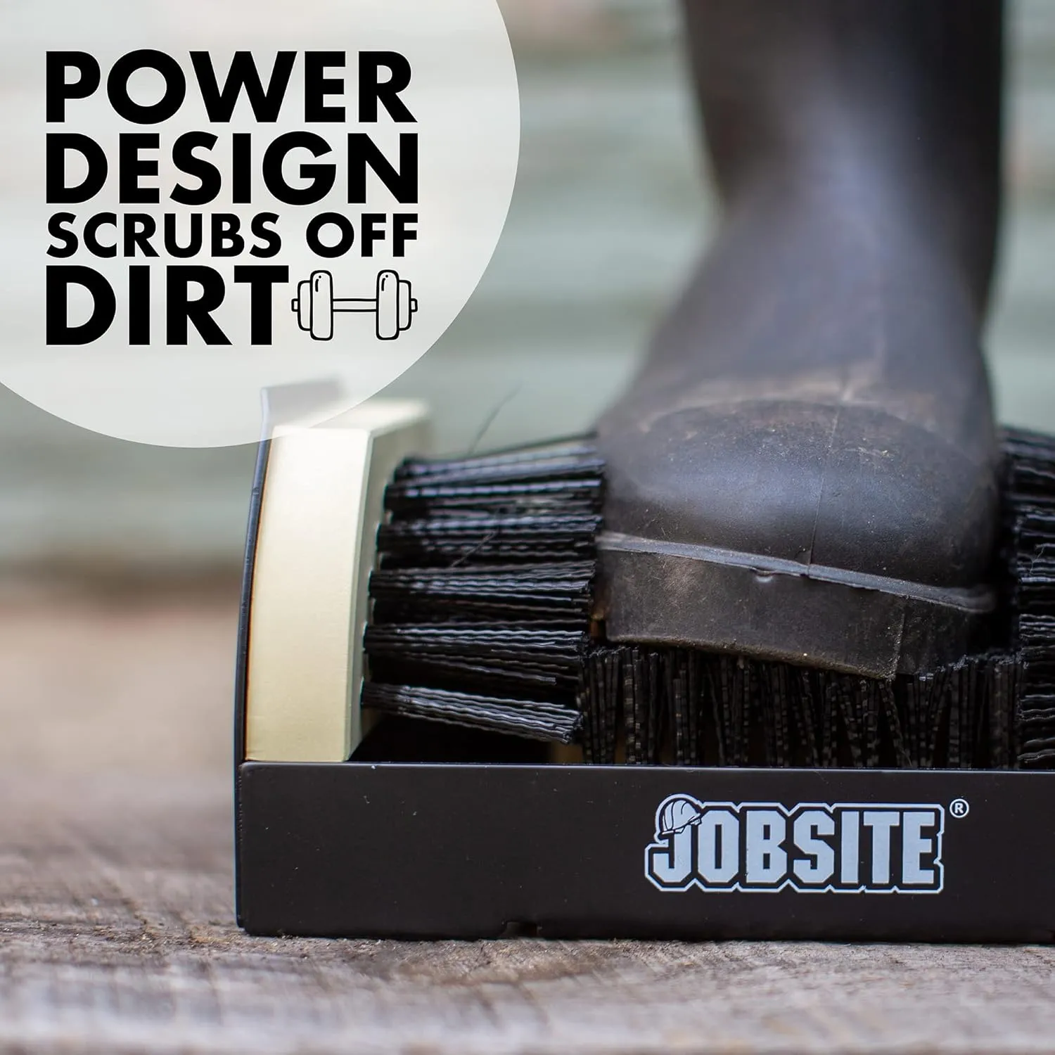 JobSite The Original Boot Scrubber - All Weather Industrial Shoe Cleaner & Scraper Brush - 2 Pack