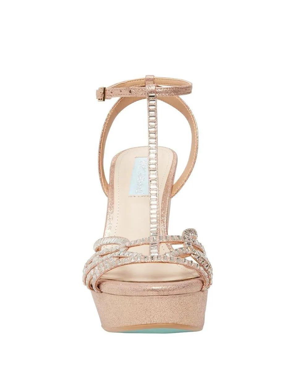 Johnson Clean-lined Wedge Formal Gold Platform Betsey Shipping guarantee Champagne Shoe SB-Ember Sandal