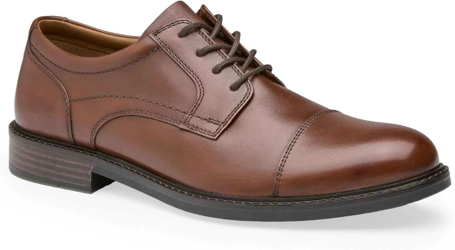 Johnston & Murphy Mason Cap Toe Men’s Shoe – Business Casual Leather Mens Dress Shoes, Comfortable Shoes for Men