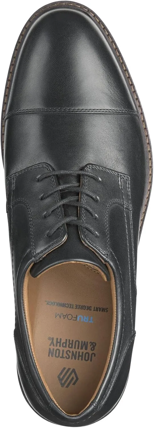Johnston & Murphy Mason Cap Toe Men’s Shoe – Business Casual Leather Mens Dress Shoes, Comfortable Shoes for Men