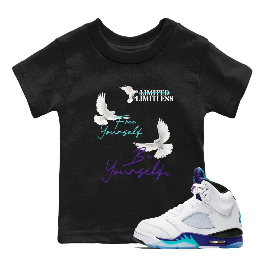 Jordan Yourself Air Yourself Grape SNRT - Kids Free User-friendly Be Tees Sneaker 5 Flexible