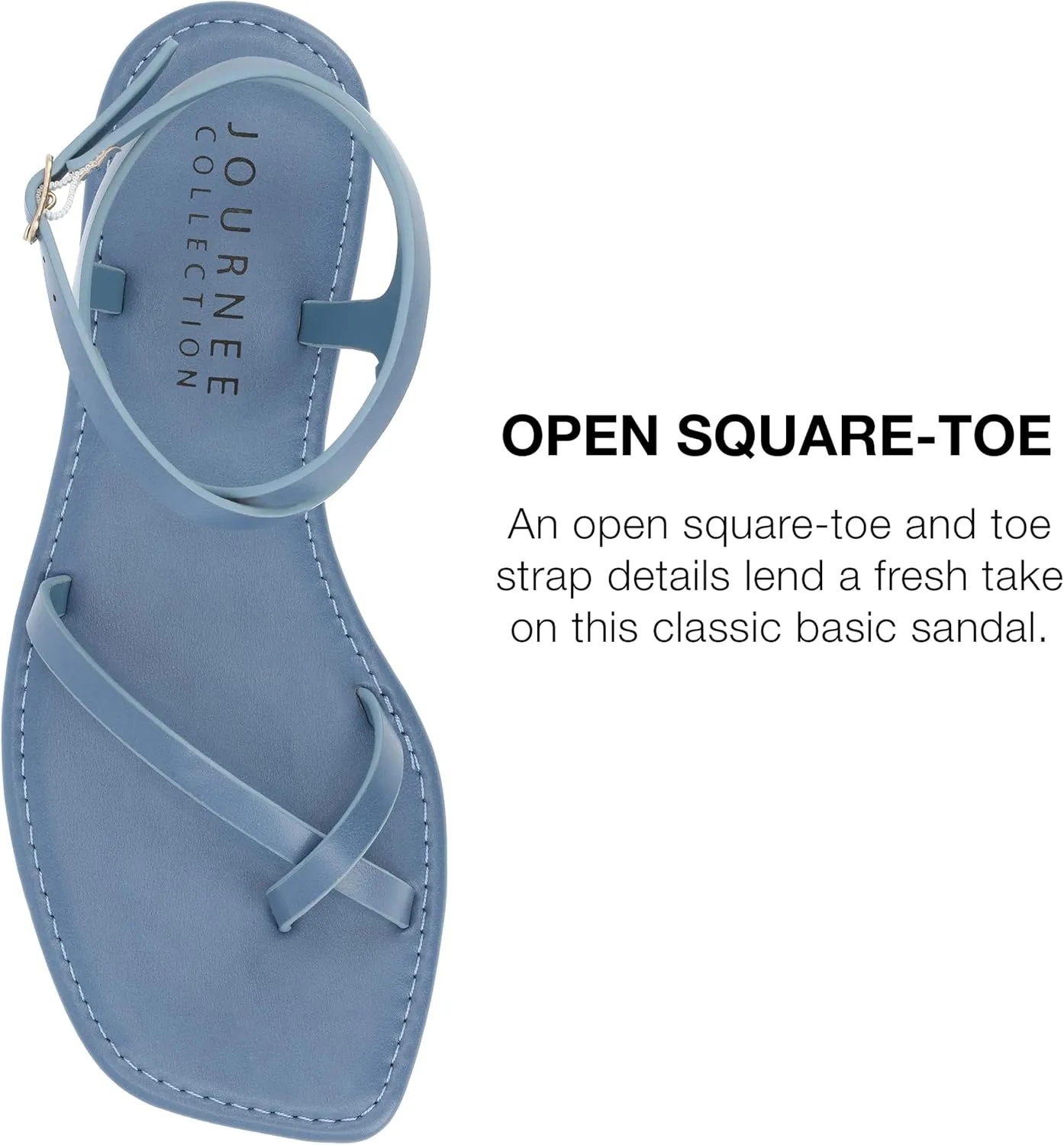 Journee Collection Women's Charra Flat Sandal