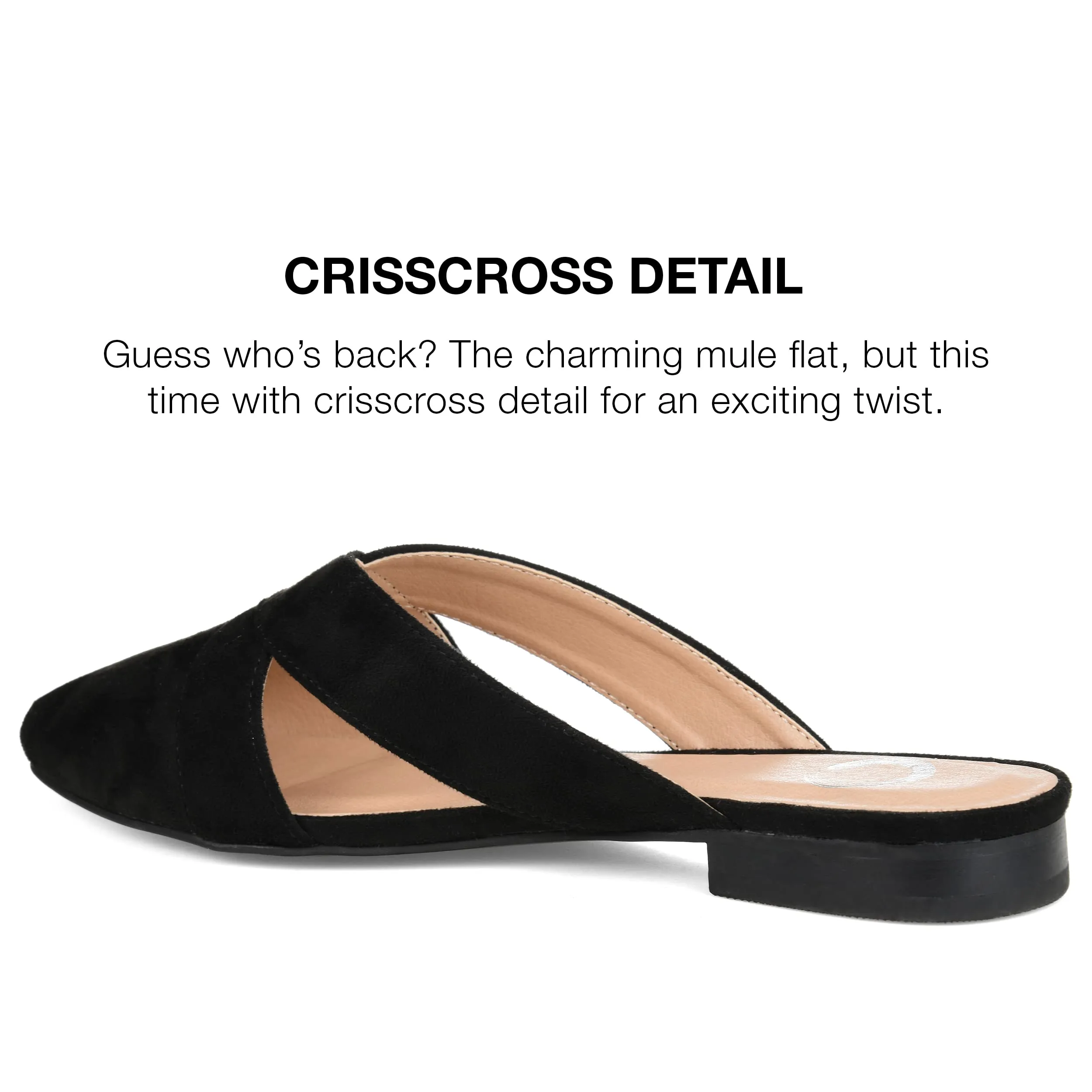 Journee Women's Giada Mule Flats Black, 9