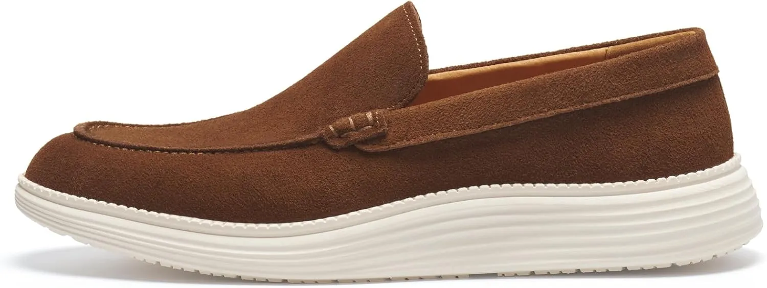 Journey West Men's Comfort Casual Slip-on Suede Leather Loafers Shoes for Men