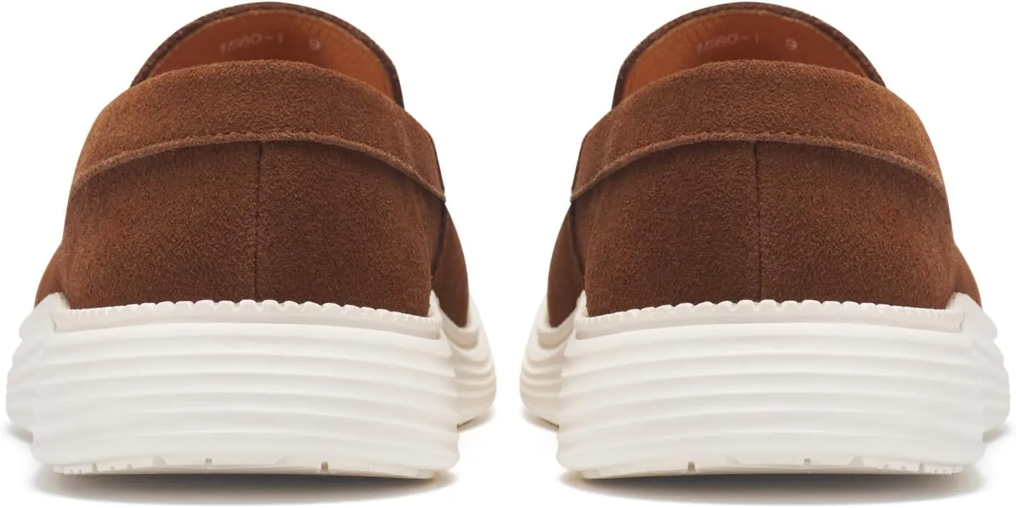 Journey West Men's Comfort Casual Slip-on Suede Leather Loafers Shoes for Men