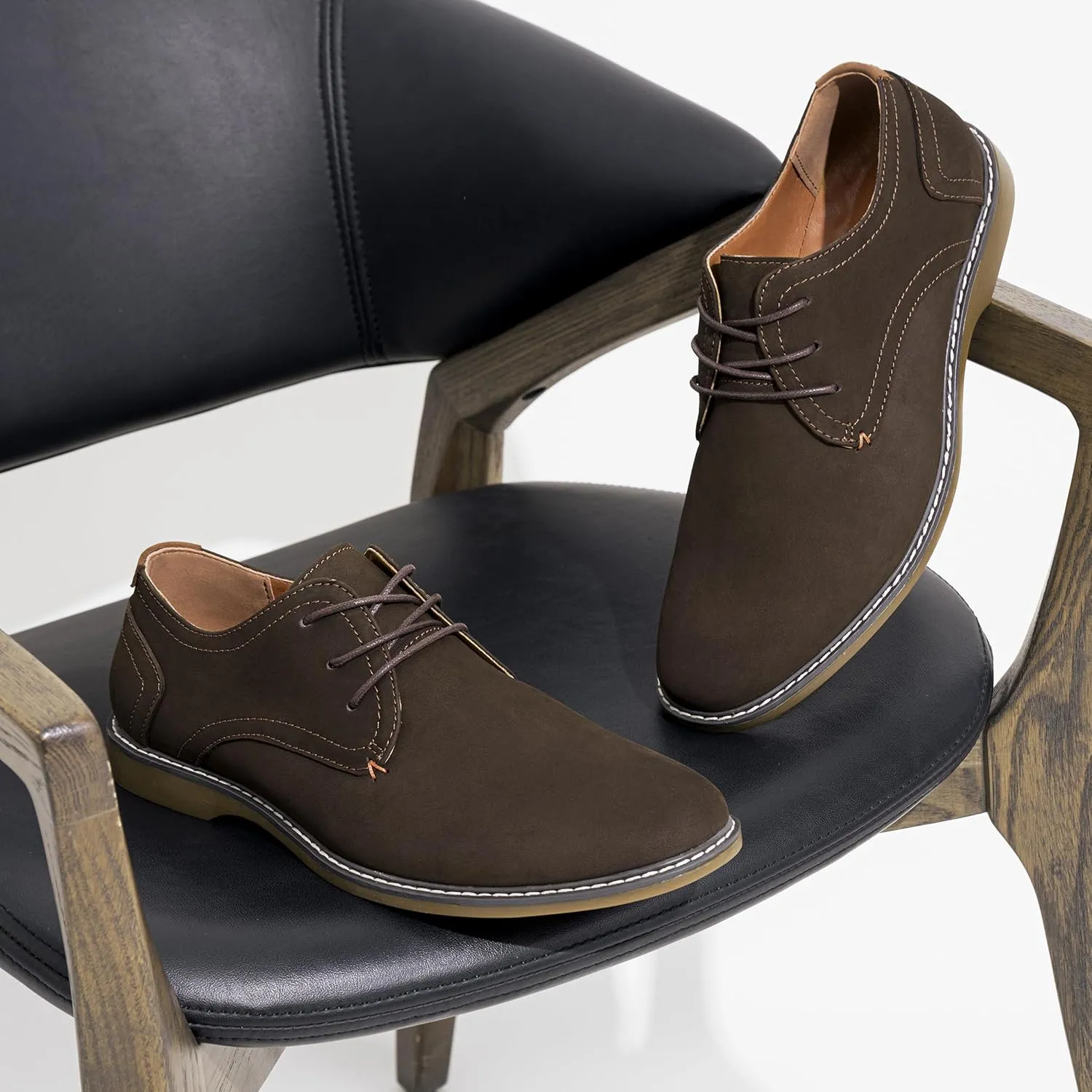 Jousen Men's Casual Dress Shoes Suede Business Classic Dress Shoes for Men