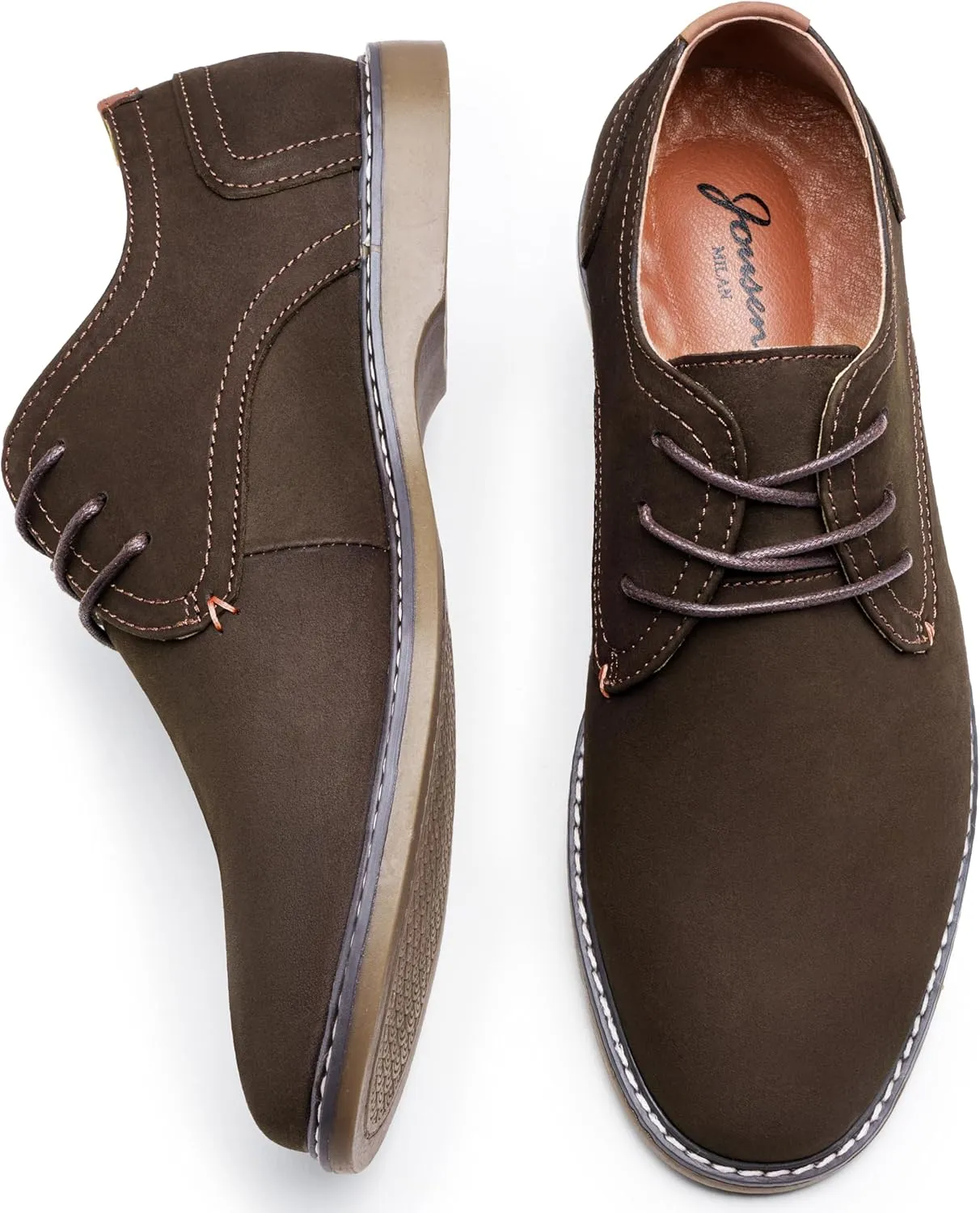 Jousen Men's Casual Dress Shoes Suede Business Classic Dress Shoes for Men