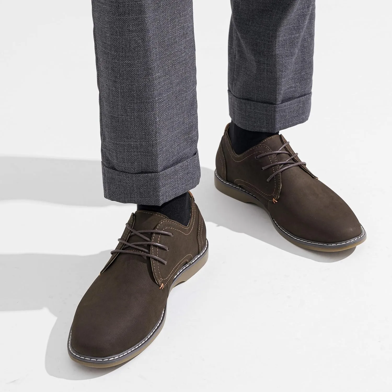 Jousen Men's Casual Dress Shoes Suede Business Classic Dress Shoes for Men