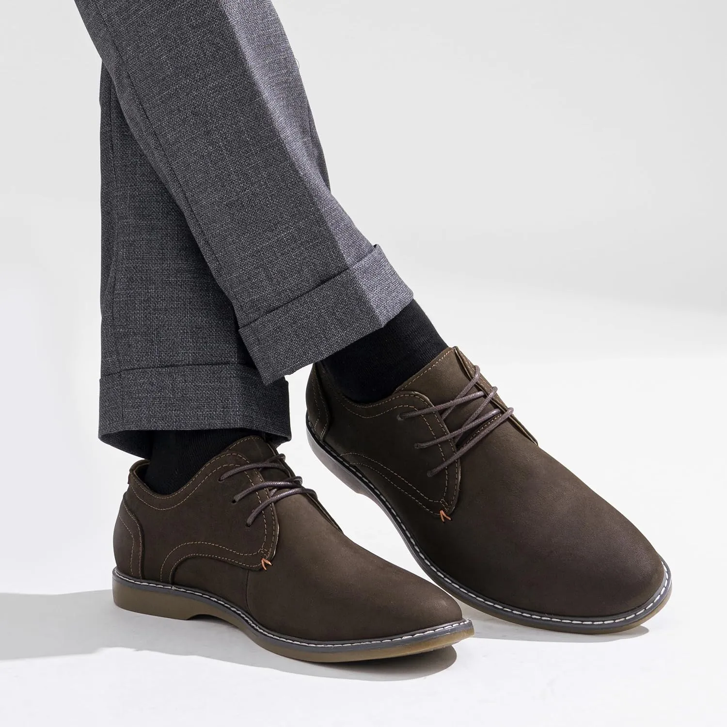 Jousen Men's Casual Dress Shoes Suede Business Classic Dress Shoes for Men