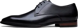 Jousen Men's Dress Shoes Leather Formal Business Oxford Derby Shoes Brogue Wingtip Retro Dress Shoes for Men