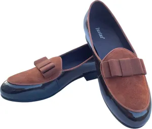 Justar Men's Leather Loafers Belgian Tuxedo Dress Shoes Slip-On Formal Prom Penny Loafers Banquet Flats