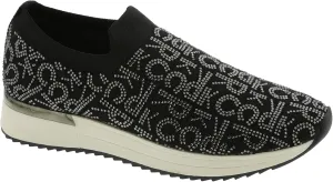 Kenneth Cole Reaction Women's Women's Cameron Stud Sneaker, Black Knit, 8.5