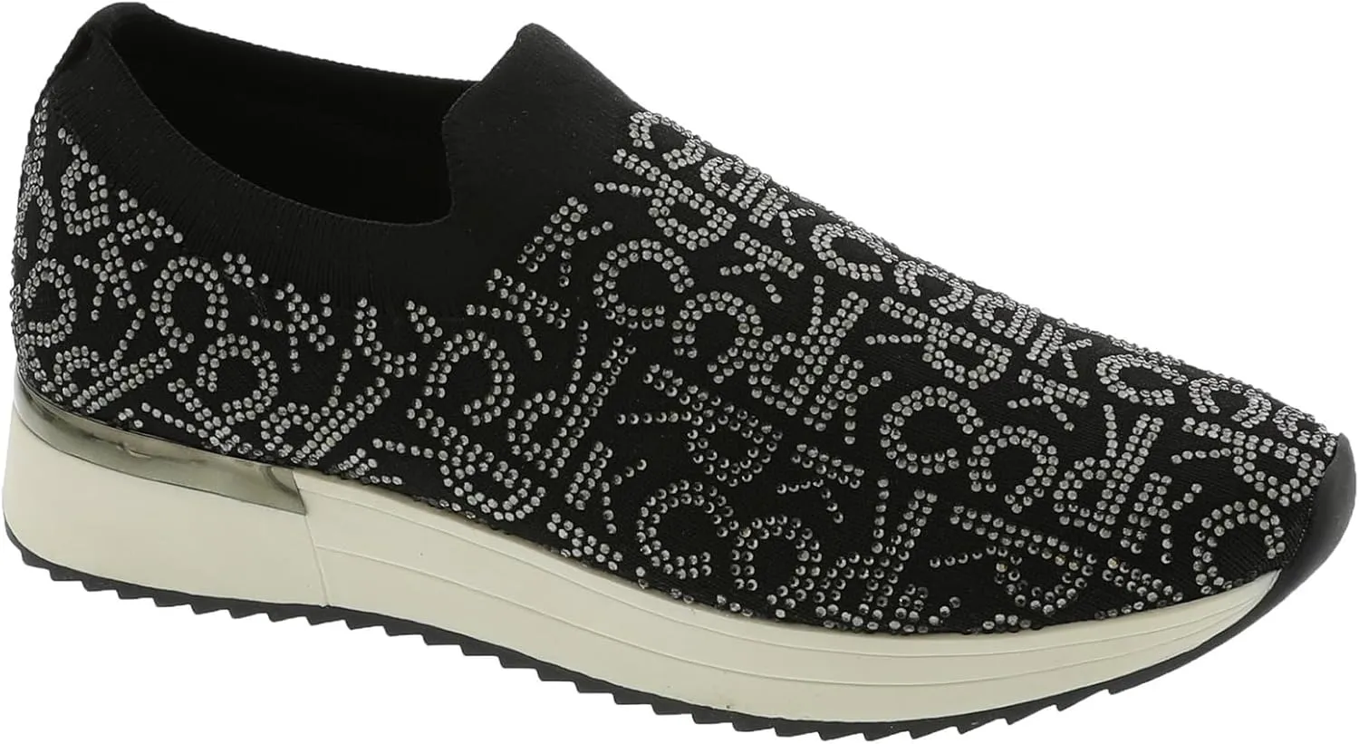 Kenneth Cole Reaction Women's Women's Cameron Stud Sneaker, Black Knit, 8.5