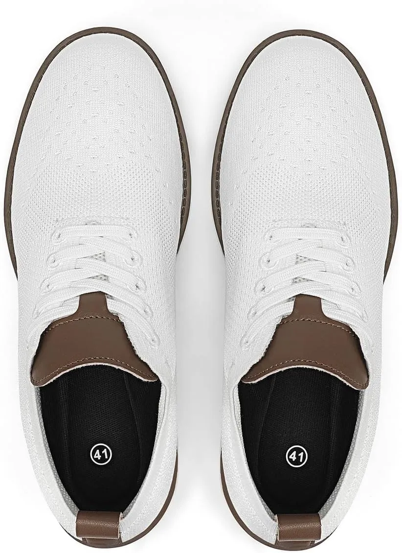 KESCOO Men's Casual Dress Shoes Comfortable Oxfords Fashion Business Footwear Mesh Walking Sneakers