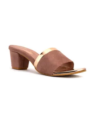 Khadim Block Heel Mule Slip On Sandal for Women