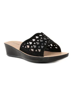 Khadim Wedge Heel Mule Slip On Sandal for Women
