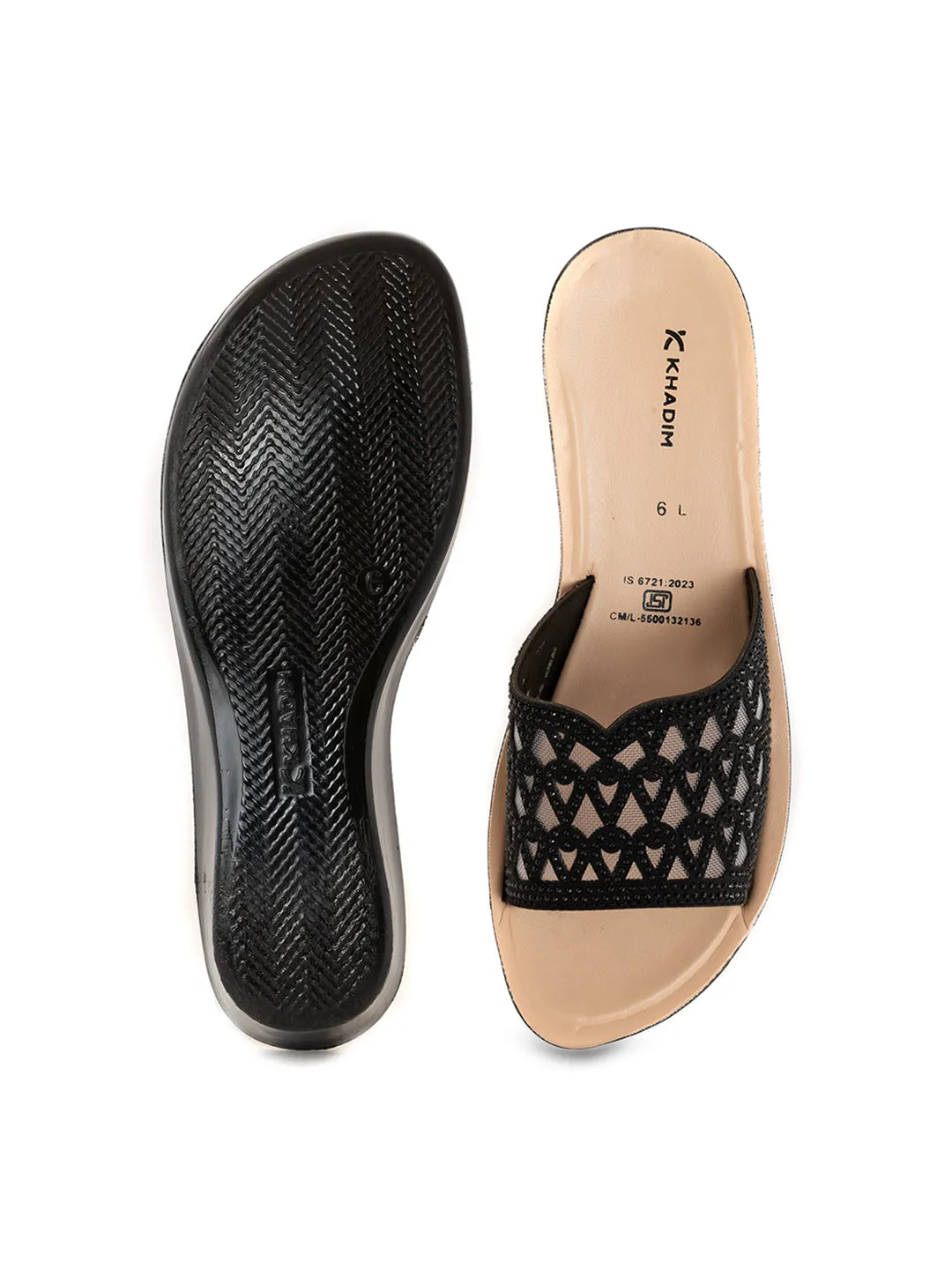 Khadim Wedge Heel Mule Slip On Sandal for Women