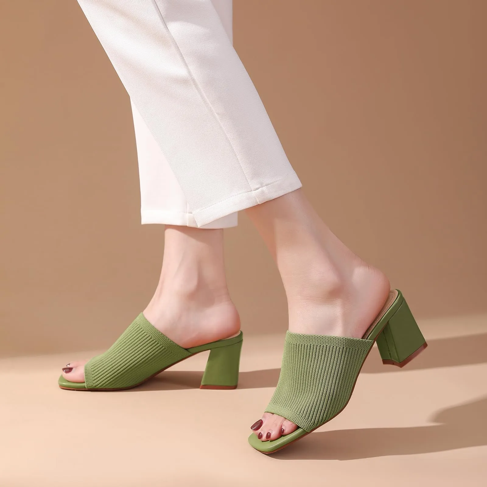 Knit Heeled Sandals