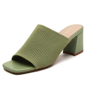 Knit Heeled Sandals