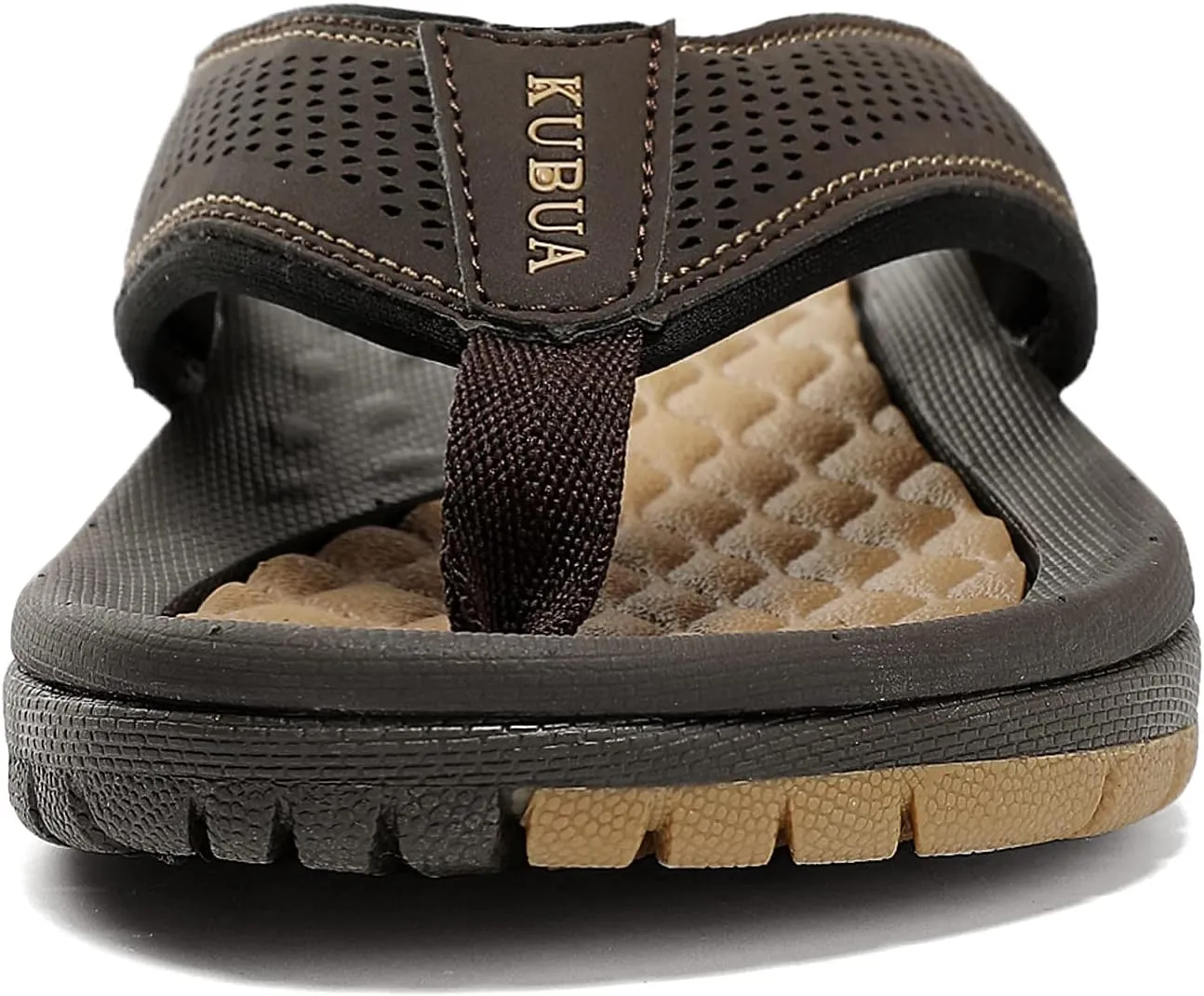 KUBUA Men's Beach Flip-Flops Water Sandals Outdoor Athletic Thong Sandal Slippers