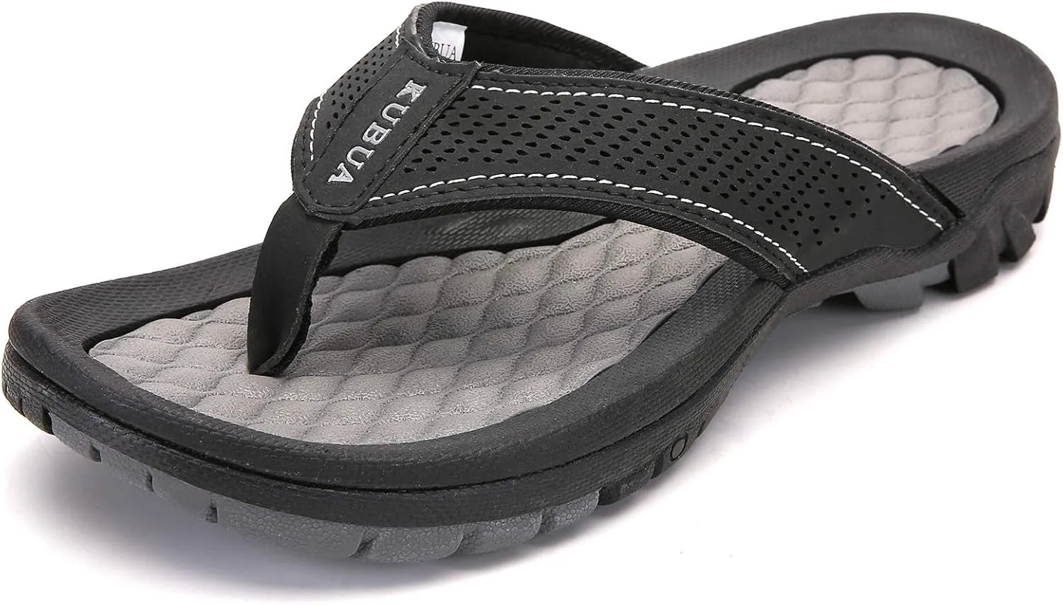 KUBUA Men's Beach Flip-Flops Water Sandals Outdoor Athletic Thong Sandal Slippers