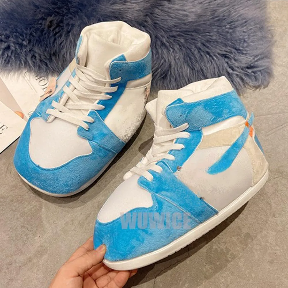 LAPRBY High Top Sneaker Slippers Unisex One-Size Ultra Comfy and Cozy House Fluffy Jordan Like Slippers for Men and Women