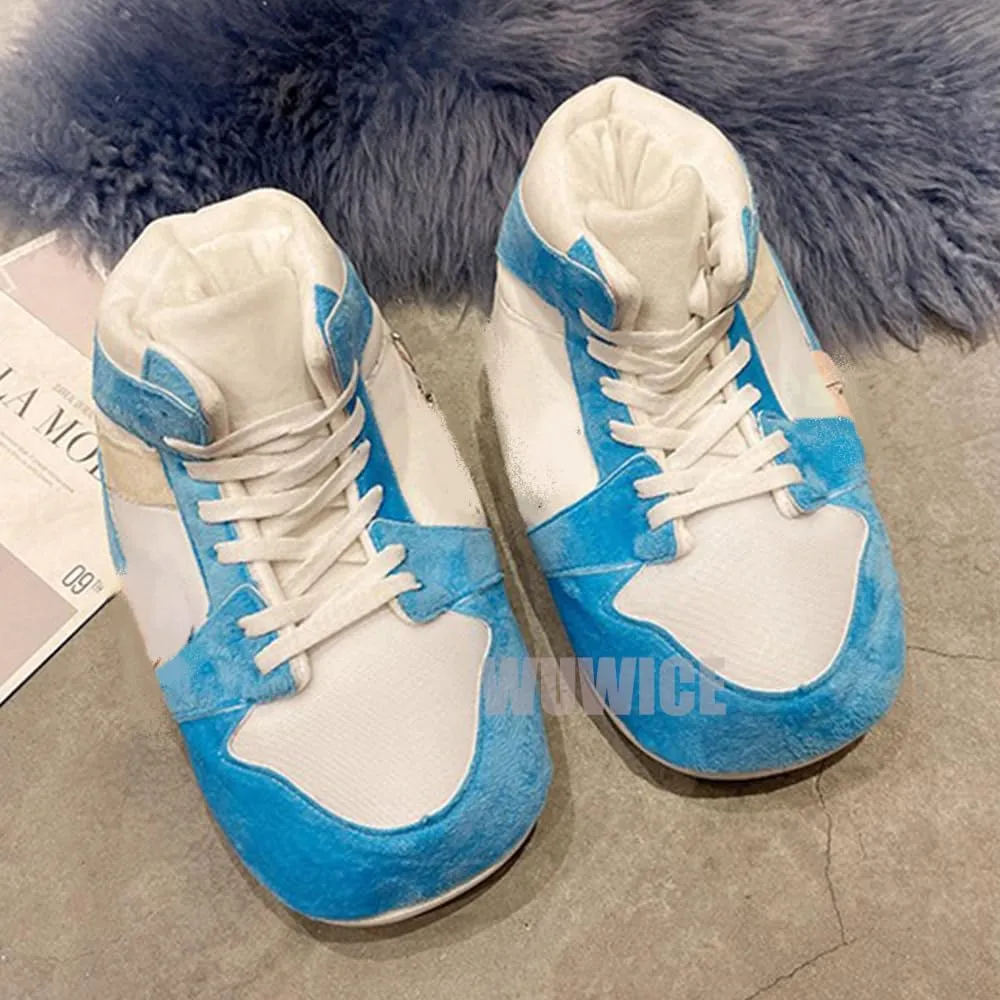 LAPRBY High Top Sneaker Slippers Unisex One-Size Ultra Comfy and Cozy House Fluffy Jordan Like Slippers for Men and Women