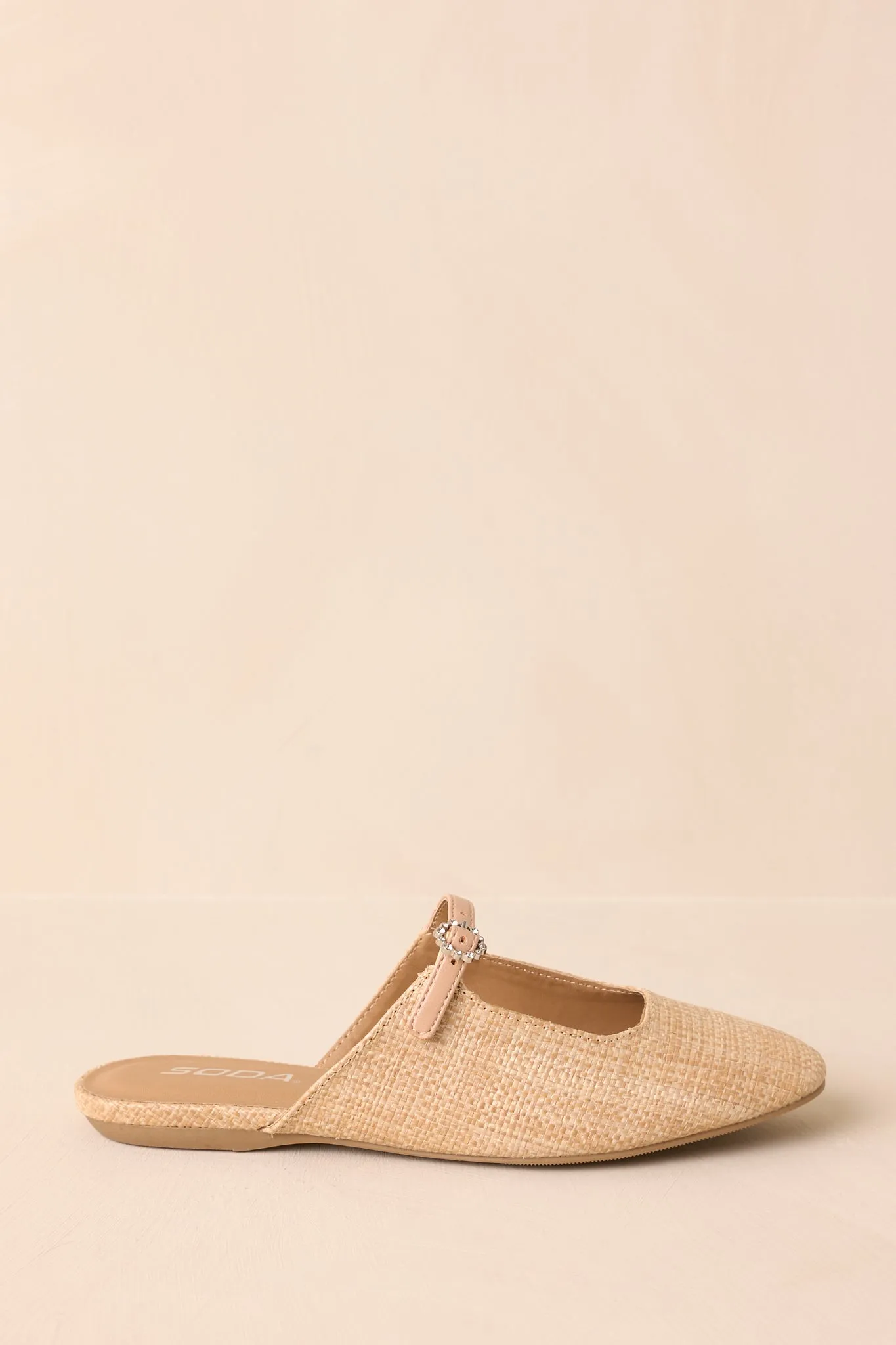 Leap Of Faith Natural Woven Raffia Mules