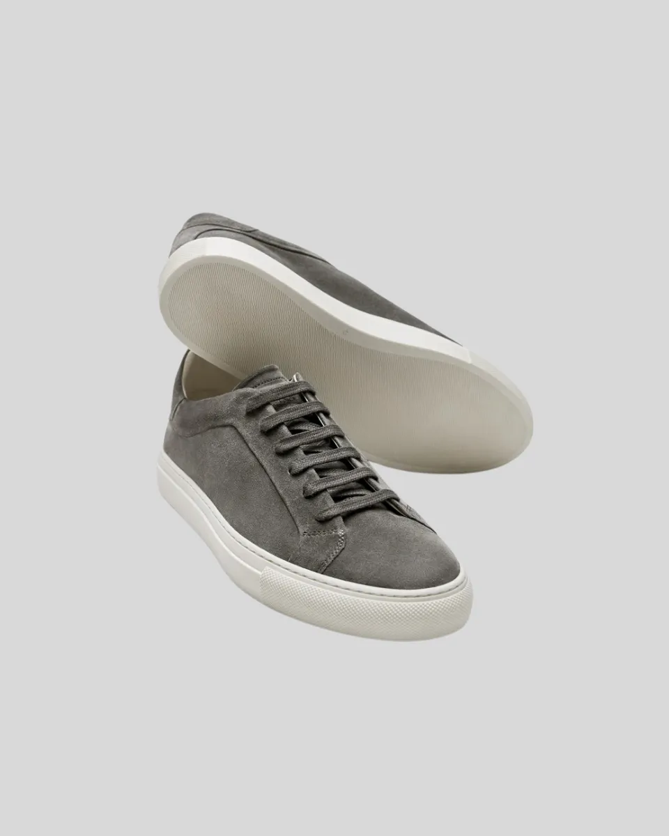 Leather Oxford Sneakers - Dark Grey
